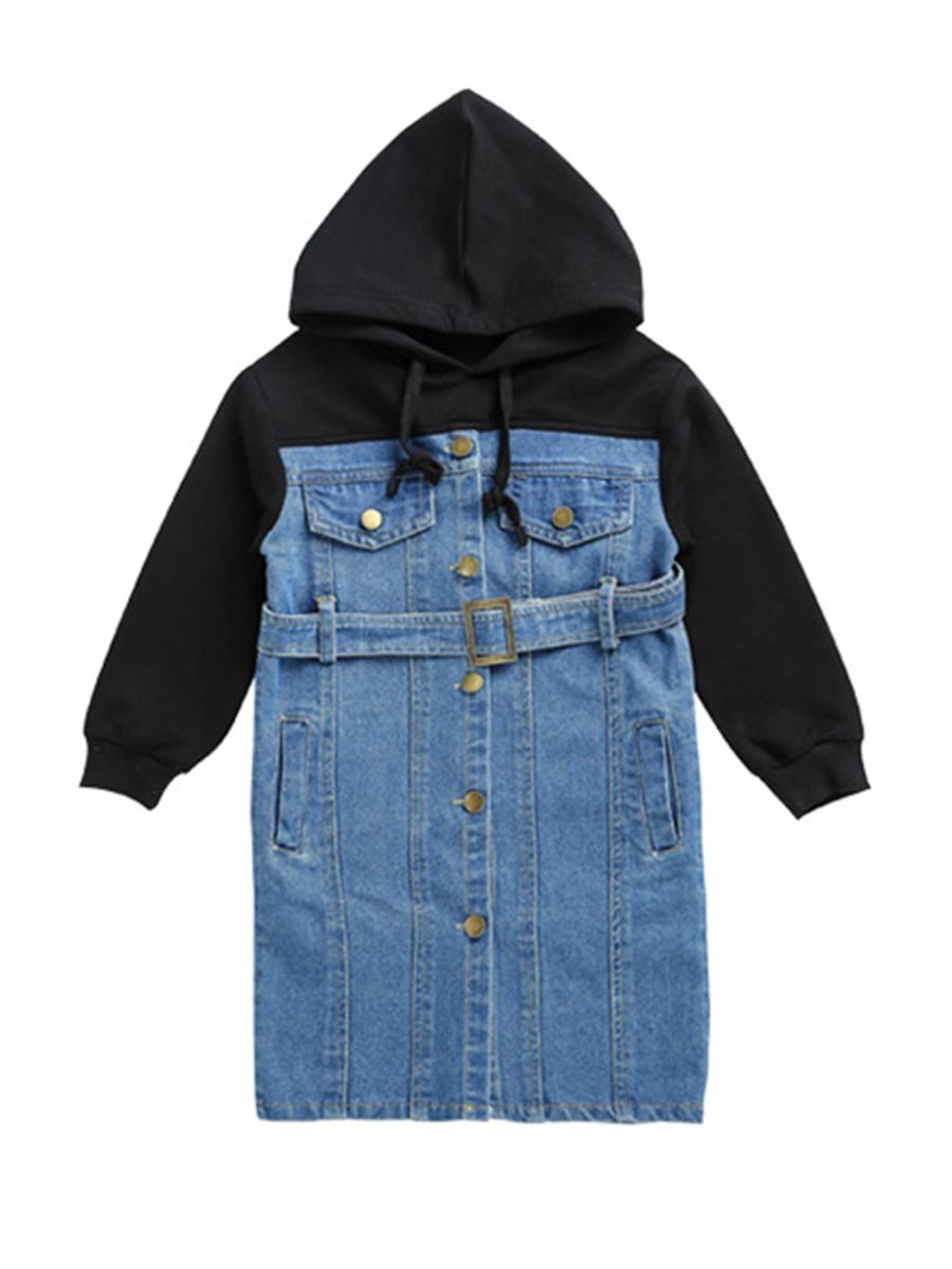Denim Hooded Sweatshirt Dress – S.H.E Lovely Boutique