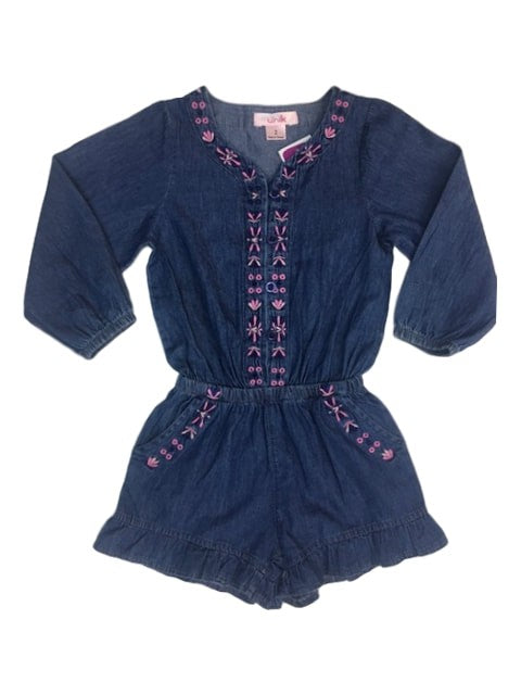 Long Sleeve Denim Romper