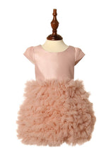 Load image into Gallery viewer, Elegant cute ruffled bubble dress w/ removable back bow.
