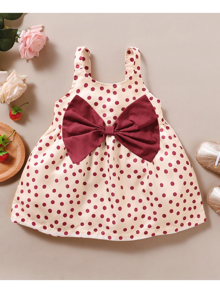 Big Bow Polka Dots Dress