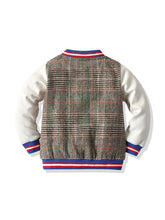 Load image into Gallery viewer, Plaid Bomber Varsity Jacket
