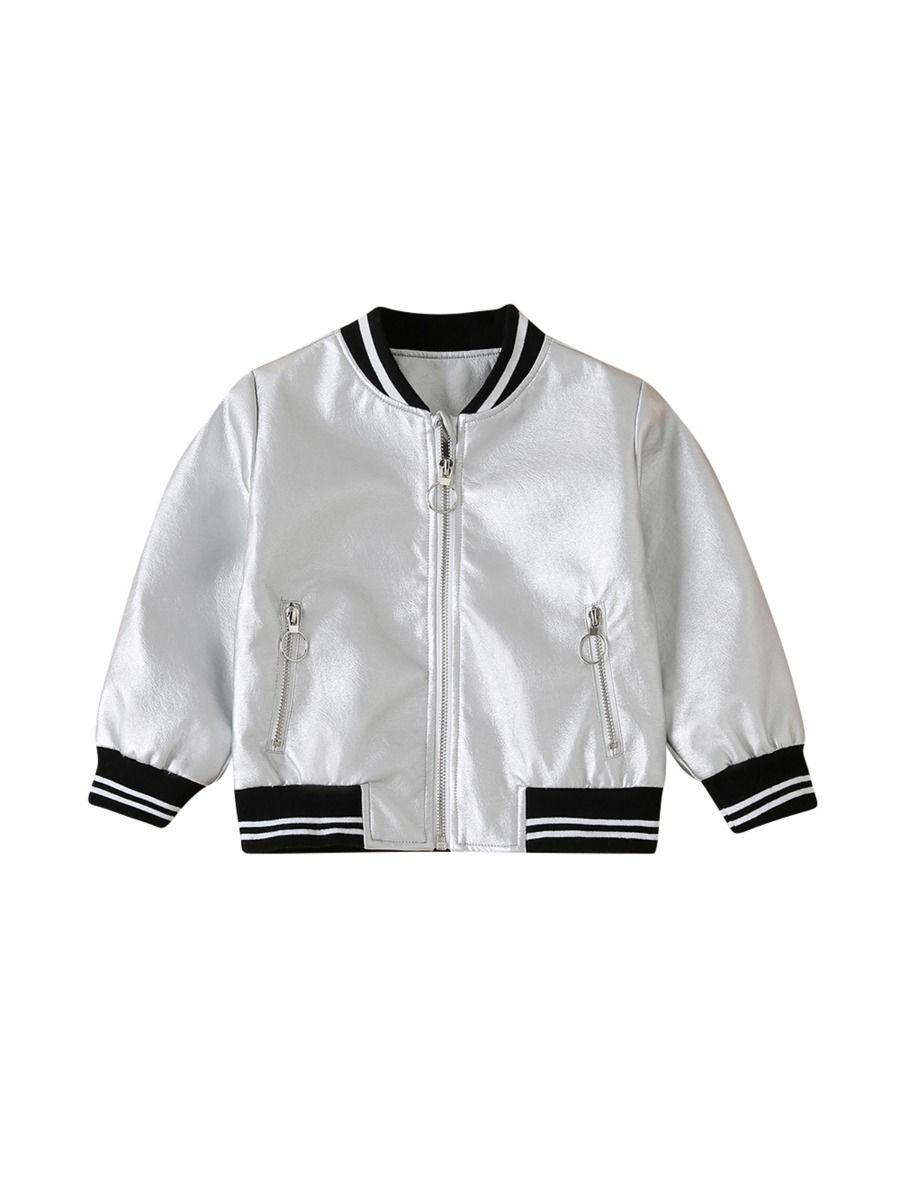 Silver Bomber Jacket