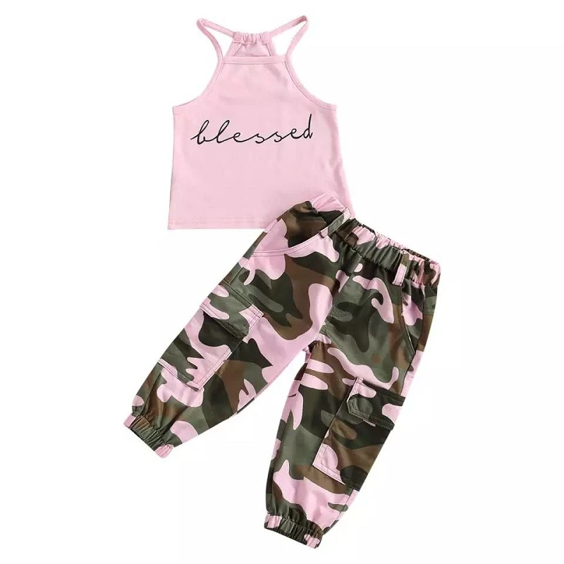 Blessed Camouflage Pants Set