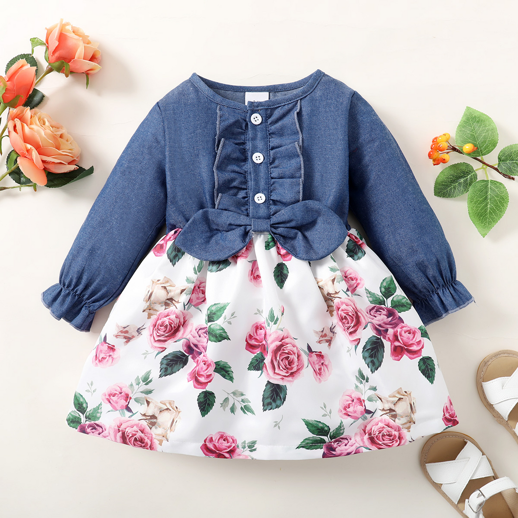 Floral Denim Dress