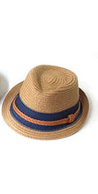 Load image into Gallery viewer, Fedora Straw Hat
