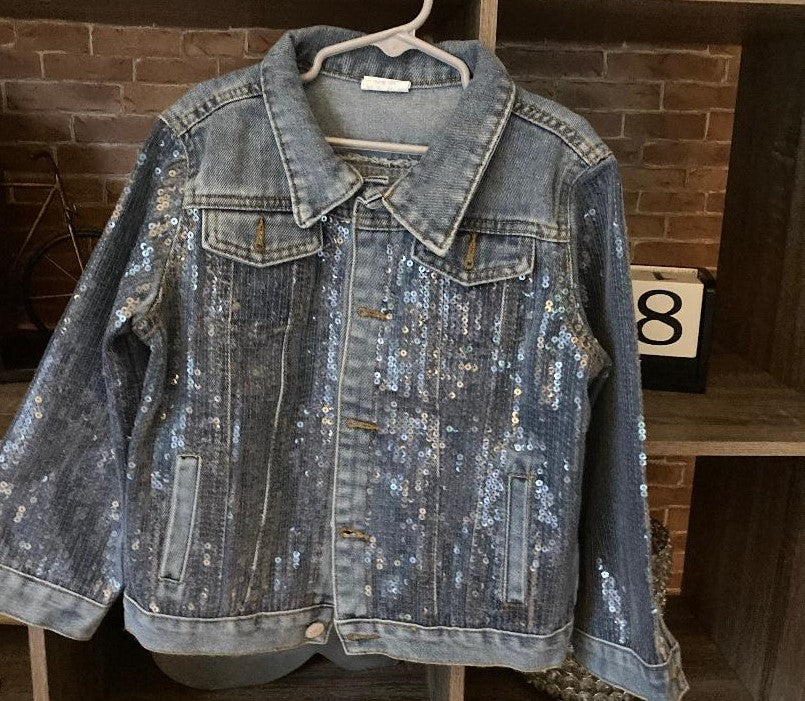 SEQUINS DENIM JACKET