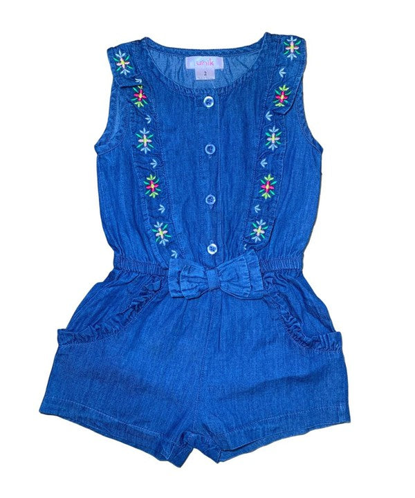 Sleeveless Denim Romper