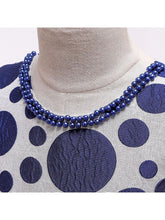 Load image into Gallery viewer, Fit &amp; Flare Beaded Trim Polka Dots
