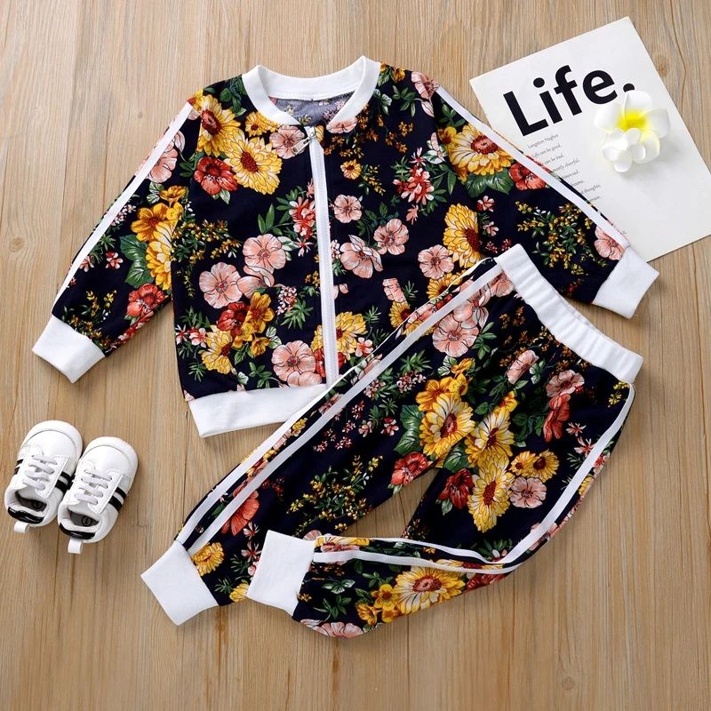 Floral Printed Jogging Suit