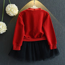 Load image into Gallery viewer, Swan Pattern Patchwork Tulle Dress
