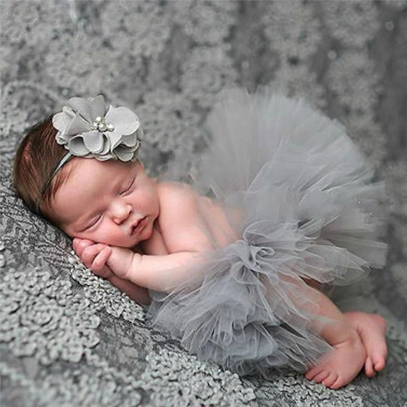 2-piece Solid Tutu Dress